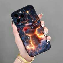 Neue frische und schöne heilende Sternen-Schneeflocken süße Weihnachts-Hirsch kreative heiß verkaufte Handyhülle - geeignet für iPhone 17 Air/17/16E/7/8/Xr/Xs/X/11/12/13/14/15/16/Pro/Pro Max/Plus, stoßfest und vollständiger Schutz für das Telefon, ein Geschenk für Freunde - Antikweiß - View 4