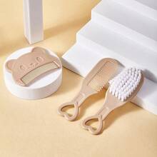 3pcs Baby Comb & Brush Set, Infant Hair Scalp Massage Brush, Newborn Baby Boy Girl Essential Care Tools - Multicolor - View 21