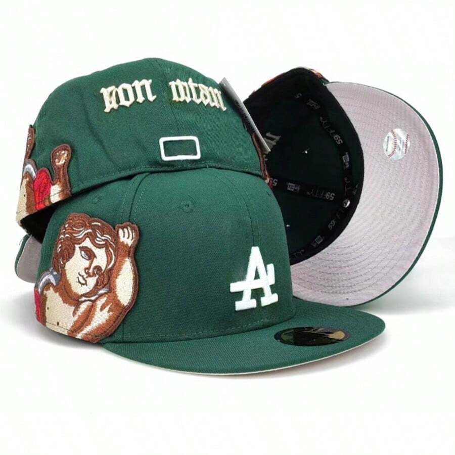 M b moda deportes beisbol gorra pareja casual letras ajustables bordado verde visera sombrero gorra unisex bordado letras verde ajuste regulable cierre trasero transpirable estilo deportivo casual ideal para actividades al aire libre entrenamientos viajes y uso cotidiano combinable con atuendos urbanos - LA1 - Ver 1