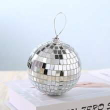 1pc Large Disco Ball Hanging Decoration, Mirrored Disco Lighting Ball For DJ, Club, Stage, Bar, Party, Wedding, Holiday - Stylish And Fun Silver Disco Sphere Decoration - 銀色 - 查看 13