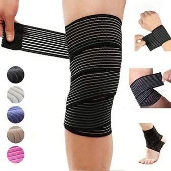 1pc Adjustable Multifunctional Sports Bandage, Self-Adhesive High Elastic Wrap Bandage For Ankle, Wrist, Elbow, Knee Support
