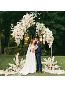 1pcs Arcos para Decorar 2.4*2.1m Arch Decoraciones para una Fiesta Soporte Para Globos Flores para Fiestas,Bodas,Festivales Outdoor Decor - Dorado - Ver 4