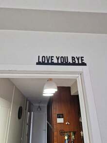 1PC Classic Metal LOVE YOU BYE Sign - Geometric Wall Art Living Room, Indoor Wall Decor - Unique Home Decoration & Idea Valentine's Day, Halloween, Easter, And Thanksgiving ,Valentine's Day ,Valentines Decorations ,Valentines Gifts,Home Decor ,Room Decor,Wall Decor Birthday Graduation - màu đen - Xem 2