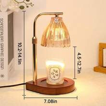 Lámpara de luz de velas, altura ajustable y cronómetro, 4 niveles de brillo, incluyendo 2 bombillas, decoración del hogar y el dormitorio, regalo Ideal para Navidad, cumpleaños de las mujeres o casa nueva - 1 - Ver 4