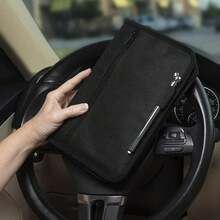 ZYHSLZ Organizador para Auto, Porta Documentos para Automóvil, 6 Bolsillos, Tela Oxford 600D, Porta Pasaporte para Carro, Multifuncional, Compatible con la Mayoría de Vehículos (Negro) - Negro - Ver 6