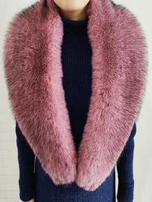 1. Faux Fur Collar & Cuff Set, Warm Faux Fur Scarf, Fluffy Oversized Furry Shawl Wrap For Women In Winter, Suitable For Dresses, Christmas Decoration - Multicolor - View 69