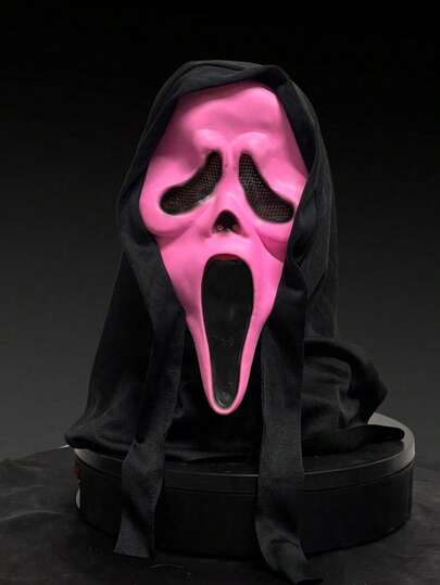 1 pieza Máscara de fantasma con cara de grito de Halloween, disfraz de látex aterrador y divertido para fiesta, mascarada y juego de disfraces