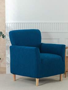 1 件加厚提花躺椅沙发套，可洗宴会椅套 - 寶藍色 - 查看 3