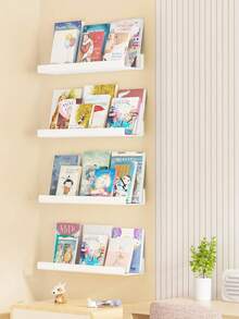 1/2pcs Acrylic Storage Rack, Transparent Storage Rack, Floating Wall Mounted Shelf, Display Cabinet, Book Storage Rack, Multi-Purpose Storage Display Rack For Bedroom Bathroom Living Room