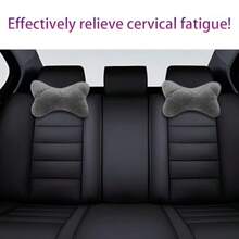2PCS Car Headrest Pillow Soft Comfortable Vehicle Neck Pillow Cushion Automotive Interior Head Rest Pad Accessories For Driving Fatigue Relief Universal For SUV Sedan Truck GreyLW - Xám - Xem 6