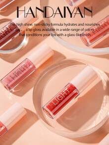 HANDAIYAN 闪亮镜面效果唇彩，液体珠光滋润持久唇膏，万圣节和圣诞节必备礼物，派对和度假必备，季节性旅行必备，秋冬时尚之选，女士化妆品，适合派对、海滩、旅行、露营、户外和校园庆典，装饰礼品，角色扮演