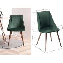 HOMYLIN Juego de 2 Sillas de Comedor con Terciopelo Moderno sillas Laterales con Metal Piernas, Conjunto 2 de sillas de Acento para Sala de Estar,Cocina,Comedor, (Verde Oscuro) - rosa - Ver 7