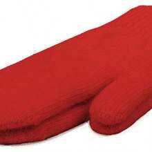 Winter Warm Mittens For Women Men - Soft Faux Rabbit Fur Mittens Elastic Cuff Fashionable Stretchy Knit Gloves Cold Weather - Đỏ - Xem 2