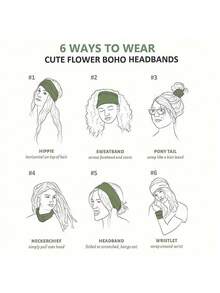 1/2/3/5 Stück Boho-Stil Yoga Sport Elastisches Stirnband, schweißabsorbierend, weiches elastisches Stirnband als Haaraccessoire, Herbst Accessoire für Frauen, Herbst Stirnband, Bandanas für Frauen