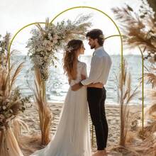 2pcs Arco para Decoración Base para Fiesta Decoración 1.2/1.5/1.8/2.0/2.2m, Soporte Para Globos Flores para Fiestas,Bodas,Festivales,Decoración navideña - Dorado - Ver 5