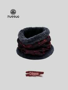 TUGGUO Men's Winter Fleece-Lined Snood Scarf - 3 Colors Warm Knitted Neck Warmer, Thickened Cold Weather Neck Gaiter For Outdoor Skiing Hiking, Stylish & Cozy Neckwear By TUGGUO