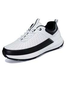 Neue Herren Golfschuhe, bequeme Leder Golf Trainingsschuhe, hochwertige Outdoor Golfschuhe für Herren in Unifarben