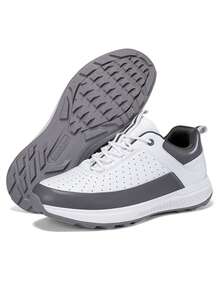 Neue Herren Golfschuhe, bequeme Leder Golf Trainingsschuhe, hochwertige Outdoor Einfarbige Herren Golf Sportschuhe