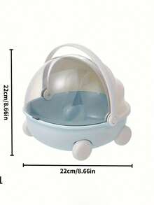 1个兼容便携式圆形摇篮的收纳盒，高品质设计，是收藏娃娃、人偶、旅行和居家收纳的理想之选 | 小巧设计，带安全扣，两种颜色可选，配有便携收纳盒，非常适合展示和收藏可爱的小摆件，也是礼品包装用品，可用于装饰您的礼物，例如生日礼物、节日礼物和圣诞礼物。 - 彩色 - 查看 6