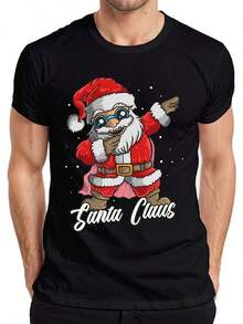 Christmas Tree String Lights - Christmas Gift T-Shirt For Men - Black-7 - View 1