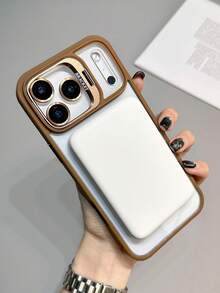 Phone 17 Pro Max Phone Case With A Magnetic Transparent Back For Phone Models 16, 15, 14, 13, 12, And 11 Pro Max Plus, Featuring A Metal Lens Holder And Protective Glass Lens Cover. - Màu xám đen - Xem 4