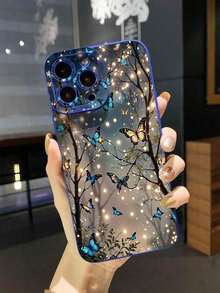 1PC  Butterfly Forest Design Shockproof Phone Case Compatible With Apple, /Galaxy, Infinix, Redmi, OPPO, VIVO, Realme Waterproof Anti-Fall Scratch ResistantFOR-YOUR-BELOVED-PHONE,For Iphone 17 Pro Max,Christmas Phone Case,Cute Phone Cases - 款式1(1件) - 查看 2