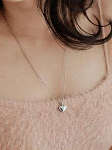 1pc Custom Engraved Urn Charm Necklace For Human Ashes Heart Urn Pendant Personalized Cremation Memorial Jewelry Urn For Dog Ashes Pet Loss Gift Christmas Gifts - Multicolor - View 4