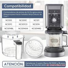 EstiloNC500 NC501-4 Pintas para  Creami Deluxe de 24 onzas con Tapas de almacenamiento, Pinta de Helado para  creami, Compatible con Fabricantes de Helados  Creami de lujo de la serie NC500Versión mejorada - 1 - Ver 4