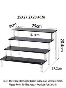 1 件亚克力梯形展示架，3 层梯形展示架，家居收纳展示架珠宝化妆品展示架，多层收纳透明展示架蛋糕架香水架