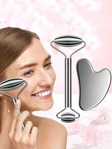 Tấm Gua Sha kim loại hình trái tim bằng thép không gỉ, dụng cụ Gua Sha gương 304, tấm Gua Sha massage lưng tại nhà - Nhiều màu - Xem 5