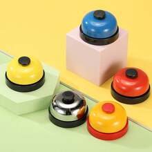 PATIKIL Call Bell, 2.83 Inch Small Desk Service Ring Bell Buzzers For Front Desk Retion Counter Dinner Bar Hotel Classroom Game, Black Red, 1 Pack