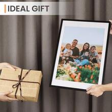 Juego de 5 Marcos para Cuadros de 8x 10, imgenes de 5x con tapete o 8x 10 sin tapete, Marcos para Fotos Pared, Negro - Negro + 40,64 x 60,96 cm (16 x 24 pulg.) - Ver 8