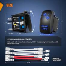 NAVANC Rocker Switch 7Pin Navigation Anchor Lights Toggle Switch On Off On DPDT Laser Etched Switch 12V 24V Jumper Wires ARB Carling NARVA Style Marine Boat Ship Vessel, 2 Years Warranty - LUCES DE NAV/ANC - Ver 5