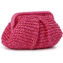Straw Dumpling Clutch Bag - Woven Straw Tote Clutch Purse Women - Summer Beach Bag - Wicker Clutch - Màu be - Xem 8