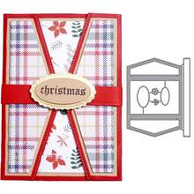 1pc Christmas Folding Card Frame Metal Die Cutting Mold, Silver Gray, Suitable For Scrapbooking Decoration, DIY Scrapbooking Paper Art, Embossing Craft, Handmade Crafts And Card Making, Greeting Card Metal Die Cutting Mold - Silver Gray - View 9