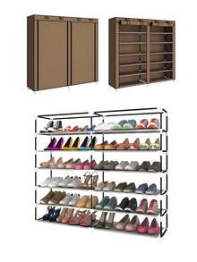 1pc Covered Dust-Proof Shoe Rack, Storage Shelf, Space Saving, Sturdy, Fashionable, Easy To Assemble And Disassemble, Portable, Suitable For Living Room, Bedroom, Entryway, Office, Home, Multi-Layer Storage, Holiday Gift, Christmas Gift, Children's Gift