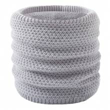 冬季颈部保暖带保暖内衬，高领加厚针织围脖，防寒 - 顆粒 - 查看 9