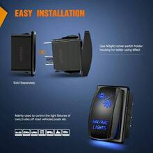 NAVANC Rocker Switch 7Pin Navigation Anchor Lights Toggle Switch On Off On DPDT Laser Etched Switch 12V 24V Jumper Wires ARB Carling NARVA Style Marine Boat Ship Vessel, 2 Years Warranty - LUCES DE NAV/ANC - Ver 4