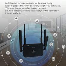 1PC WiFi Repeater With 6-Antenna Signal Booster, Multi-Band Support(B1/ B3/ B5/ B7/ B8/ B20/ B38/ B39/ B40/ B41), USB-Powered, SIM/Broadband Dual-Mode Foromplete Home Network Coverage