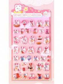 3D Embossed Gem Crystal Animal Stickers, Cute Decorative Stickers For Phone, Planner, DIY, Small Pattern Stickers