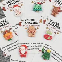 10 piezas Tarjetas de Navidad con colgante de resina - Diseño "Eres increíble esta Navidad", perfectas para regalos navideños, abrazos de bolsillo y para amigos y familiares, tarjetas de felicitación navideñas | Diseño navideño | Tarjetas de papel, Tarjetas de Navidad