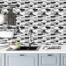 Wall Paper - Grey Mosaic Brick - View 2