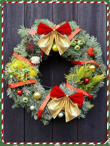 12 件圣诞树装饰，圣诞蝴蝶结，圣诞树蝴蝶结装饰，闪亮圣诞装饰，适合圣诞节冬季假期家居装饰、场景装饰、房间装饰、办公室装饰、主题派对装饰、圣诞节