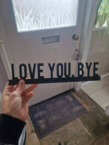 1PC Classic Metal LOVE YOU BYE Sign - Geometric Wall Art Living Room, Indoor Wall Decor - Unique Home Decoration & Idea Valentine's Day, Halloween, Easter, And Thanksgiving ,Valentine's Day ,Valentines Decorations ,Valentines Gifts,Home Decor ,Room Decor,Wall Decor Birthday Graduation - màu đen - Xem 7