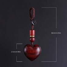 Llavero de sándalo con forma de corazón hecho a mano, llavero de madera para parejas, regalo perfecto para hombres y mujeres, ideal para Navidad o el Día de San Valentín