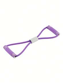 2件套紫色和蓝色阻力带，1根升级版TPE/泡沫手柄阻力带，长度38厘米/14.96英寸，适用于瑜伽、健身、拉伸、力量训练，是冬季、返校、生日、复活节、减肥的理想礼物。 - 彩色 - 查看 10