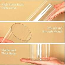 8/4pcs Glass Cylinder Vases, Tall Clear Flower Vase, Hurricane Floating Candle Holder For Table Centerpiece, Wedding, Home Decor Room Decor Glass Vase