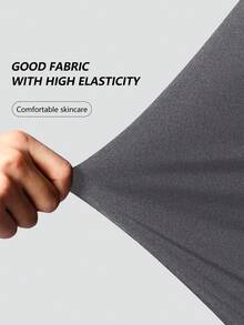 大码休闲运动瑜伽紧身裤，四口袋设计，修身剪裁，双层腰带，可折叠裤脚，适合春、夏、秋、冬四季穿着。 - 灰色 - 查看 3