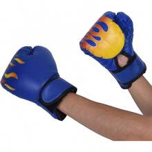 Guantes de Boxeo para Niños, Boxeo, Lucha, Muay Thai, Sanda, Kickboxing, Grappling, Guantes para Sacos de Boxeo - azul - Ver 5