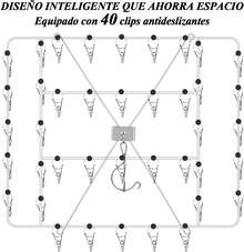 EstiloTendenciaGoteo Colgadero Tendedero De Calcetines Y 40 Clip - Con Clips De Pinzas Para La Ropa De Acero Inoxidable Estantes De Secado De Ropa Colgador De Metal PortáTil Pinzas Para Calcetines Bufanda (Plata)Calidad PremiumVersióN Mejorada - 10 Clip 2 pieza - Ver 7